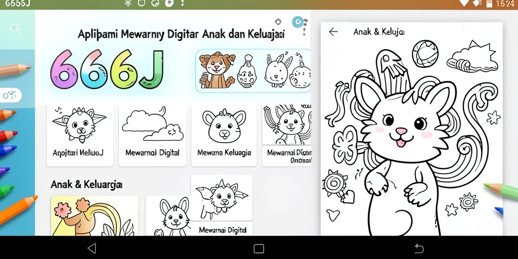 Tampilan antarmuka 666J yang menarik dan mudah digunakan.