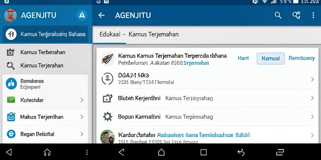 Antarmuka aplikasi AGENJITU yang sederhana dan fungsional.
