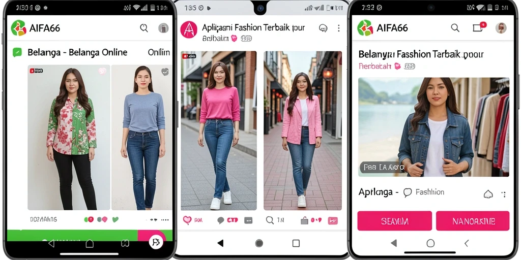 Tampilan utama AIFA66 menampilkan produk fashion dengan desain modern dan menarik.