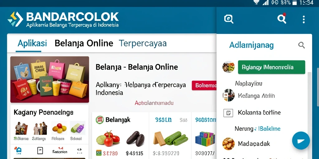 Tampilan antarmuka aplikasi BANDARCOLOK yang modern dan user-friendly.
