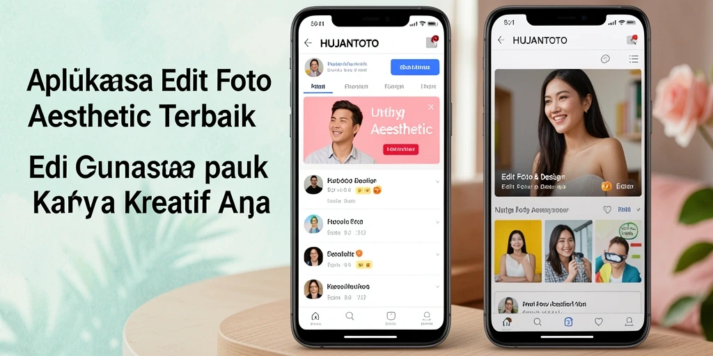 Screenshot utama HUJANTOTO menampilkan antarmuka yang user-friendly untuk Edit Foto Aesthetic.