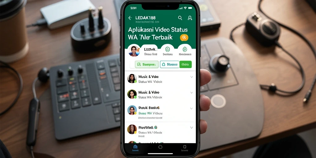 Tampilan antarmuka LEDAK188 yang memudahkan pencarian video untuk status WA.