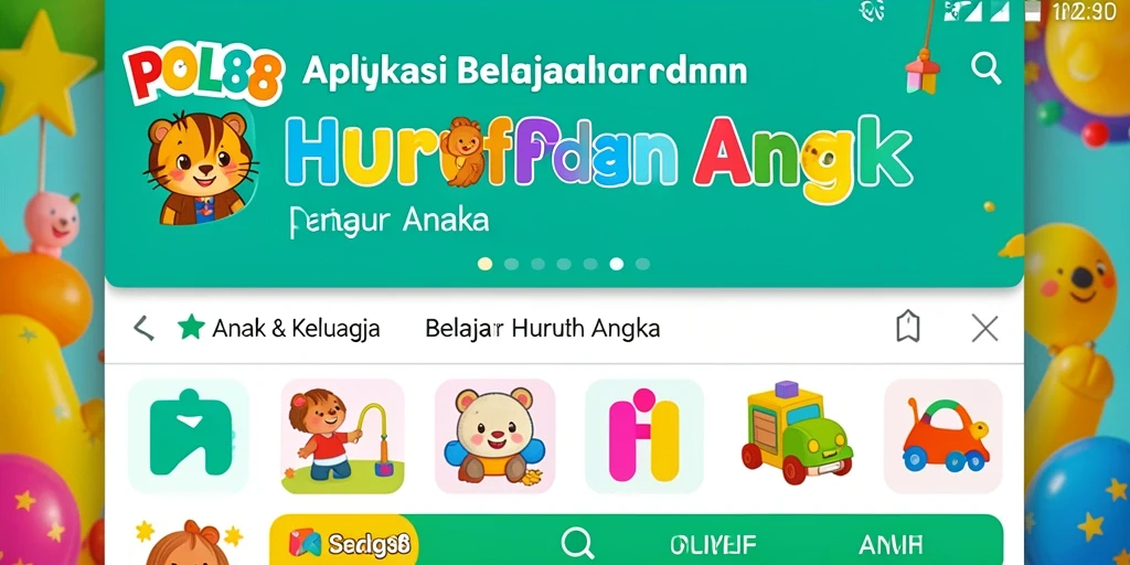 Tampilan antarmuka POL88 yang menarik untuk belajar huruf dan angka.