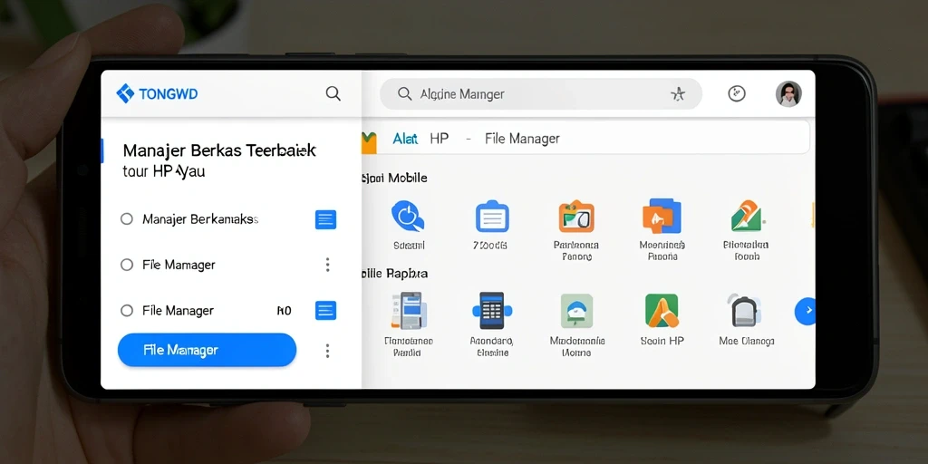 Antarmuka utama TONGWD menunjukkan pengelolaan file yang sederhana dan efisien.